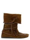 Isabel Marant Suede Mid-calf Boots Tassel Detail In Brown