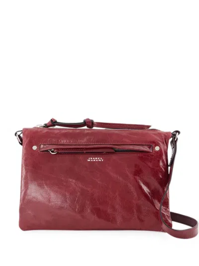 Isabel Marant Winna Duo Leather Crossbody Bag In Red