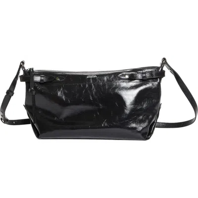 Isabel Marant Winna Leather Crossbody Bag In Black
