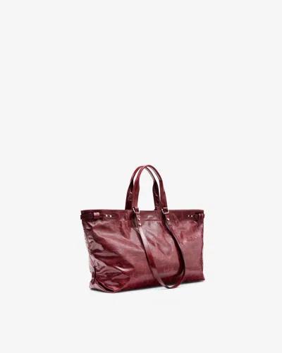 Isabel Marant Winna Tote Shoulder Bag In Burgundy