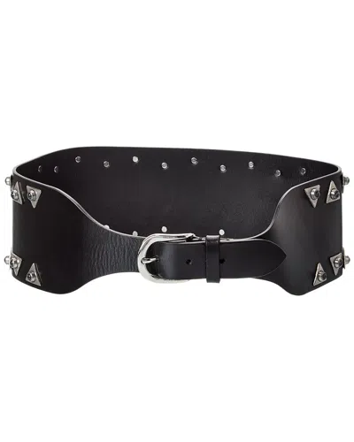Isabel Marant Woma Leather Belt In Black