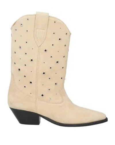 ISABEL MARANT ISABEL MARANT WOMAN ANKLE BOOTS BEIGE SIZE 6.5 LEATHER