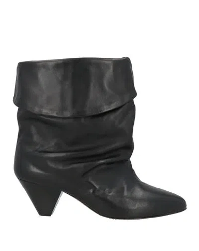 Isabel Marant Woman Ankle Boots Black Size 5.5 Calfskin