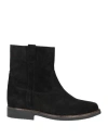 Isabel Marant Susee Suede Western Ankle Booties In Black