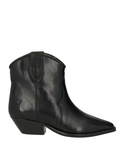 ISABEL MARANT ISABEL MARANT WOMAN ANKLE BOOTS BLACK SIZE 5 CALFSKIN