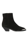 Isabel Marant Woman Ankle Boots Black Size 6.5 Calfskin In Black