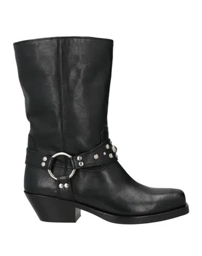 Isabel Marant Antya Leather Cowboy Boots In Black
