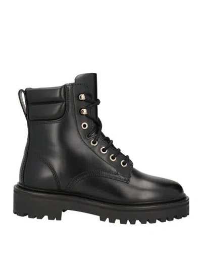Isabel Marant Campa Leather Ankle Boots In Nero