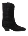 Isabel Marant Black Dahope Leather Boots In Black