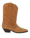 Isabel Marant Duerto Suede Western Boots In Beige