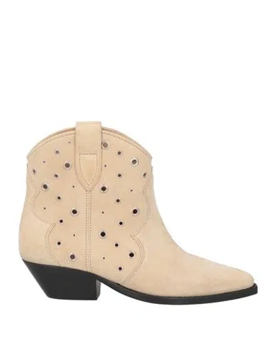 Isabel Marant Woman Ankle Boots Cream Size 5 Calfskin In White