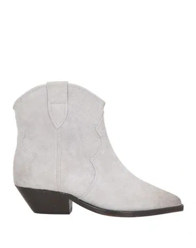 Isabel Marant Woman Ankle Boots Light Grey Size 5 Calfskin