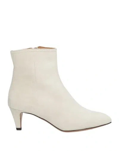 Isabel Marant Woman Ankle Boots Light Grey Size 6.5 Leather