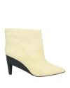Isabel Marant 85mm Dylvee-ga Leather Ankle Boots In Light Yellow