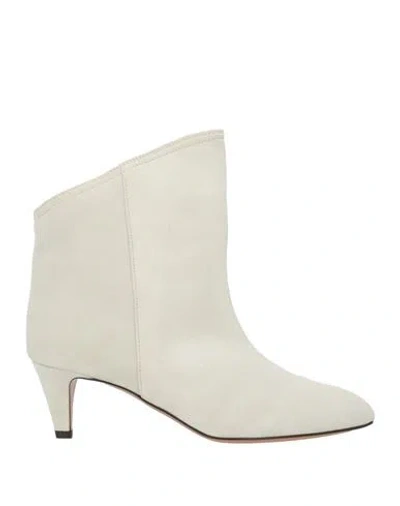 Isabel Marant Woman Ankle Boots Off White Size 4 Calfskin