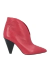 Isabel Marant Woman Ankle Boots Red Size 5 Lambskin