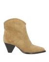 Isabel Marant Woman Ankle Boots Sand Size 6 Calfskin In Beige