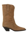 Isabel Marant Duerto Suede Cowboy Boot In Beige
