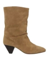 Isabel Marant Woman Ankle Boots Sand Size 6.5 Leather In Beige