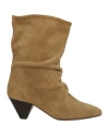 Isabel Marant Woman Ankle Boots Sand Size 6.5 Leather In Brown