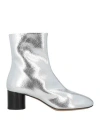Isabel Marant Woman Ankle Boots Silver Size 5 Goat Skin In Silver