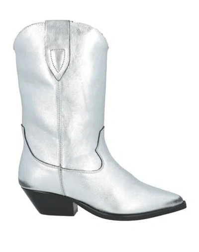 Isabel Marant Woman Ankle Boots Silver Size 6 Leather