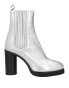 Isabel Marant Woman Ankle Boots Silver Size 6.5 Bovine Leather In Silver