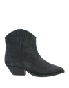 Isabel Marant Dewina Distressed Suede Ankle Boots In Grey