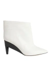 Isabel Marant Woman Ankle Boots White Size 10 Calfskin In White