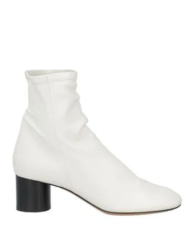 Isabel Marant Woman Ankle Boots White Size 8 Lambskin