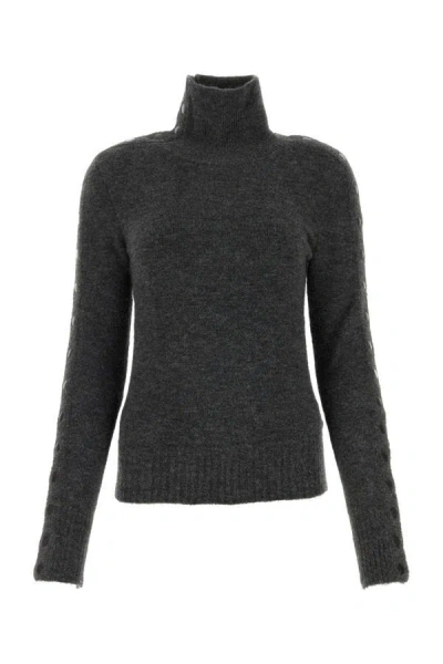 ISABEL MARANT ISABEL MARANT WOMAN ANTHRACITE NYLON BLEND MALO SWEATER