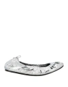 Isabel Marant Woman Ballet Flats Silver Size 11 Lambskin In Silver