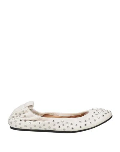 Isabel Marant Woman Ballet Flats White Size 6.5 Lambskin