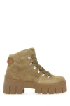 ISABEL MARANT ISABEL MARANT WOMAN BEIGE SUEDE MEALIE ANKLE BOOTS