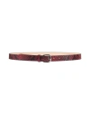 Isabel Marant Woman Belt Burgundy Size L Bovine Leather In Red