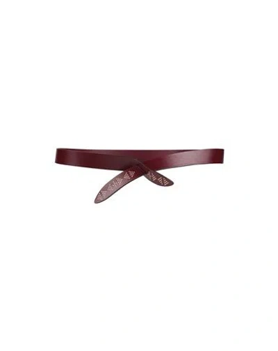Isabel Marant Woman Belt Burgundy Size Xl Bovine Leather In Red
