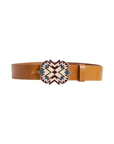 Isabel Marant Woman Belt Camel Size 32 Cowhide In Beige