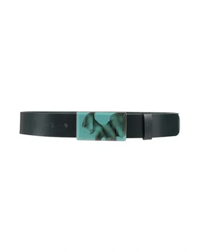 Isabel Marant Woman Belt Dark Green Size 32 Cow Leather