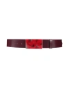 Isabel Marant Woman Belt Garnet Size 32 Cow Leather, Zamak In Red