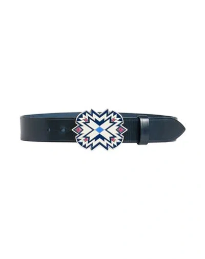 Isabel Marant Woman Belt Midnight Blue Size 34 Cowhide