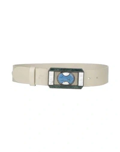 Isabel Marant Woman Belt Off White Size 32 Cow Leather, Zamak, Resin