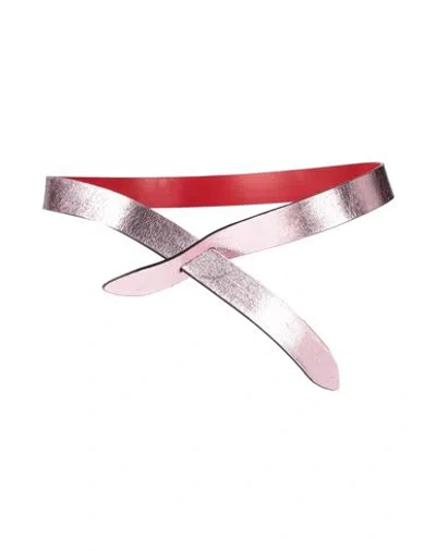 Isabel Marant Woman Belt Pink Size M Calfskin, Cow Leather