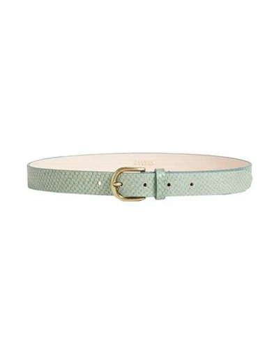Isabel Marant Woman Belt Sage Green Size 30 Goat Skin