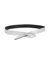 Isabel Marant Woman Belt Silver Size M Cow Leather In Silver