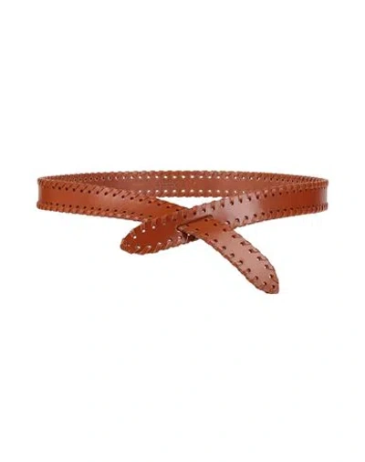 Isabel Marant Woman Belt Tan Size L Cow Leather In Brown