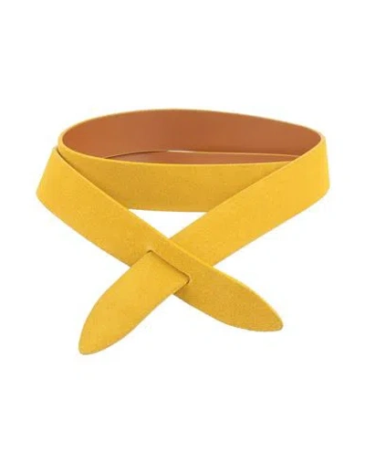 Isabel Marant Woman Belt Yellow Size M Calfskin