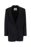 Isabel Marant Black Stretch Polyester Blend Oceany Blazer In Black