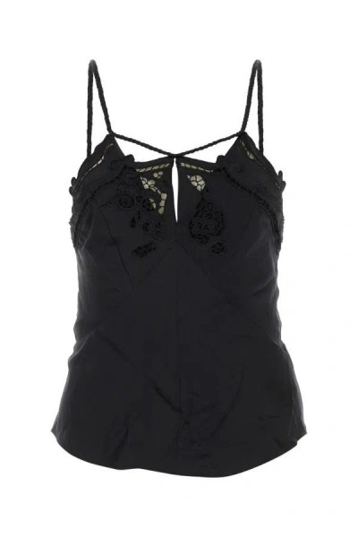 Isabel Marant Joys Spaghetti Strap Top In Black