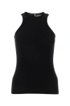 Isabel Marant Black Stretch Wool Blend Zalana Top In Black