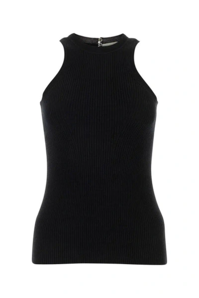 Isabel Marant Black Stretch Wool Blend Zalana Top